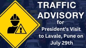 Traffic Diversions presidents visit Pune