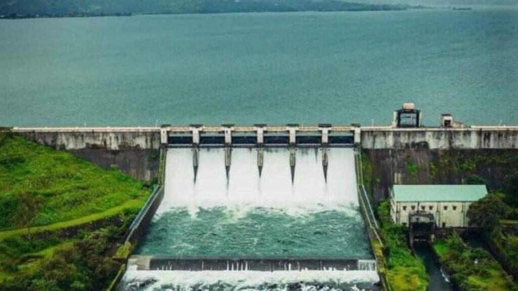 Water release from Pavana dam